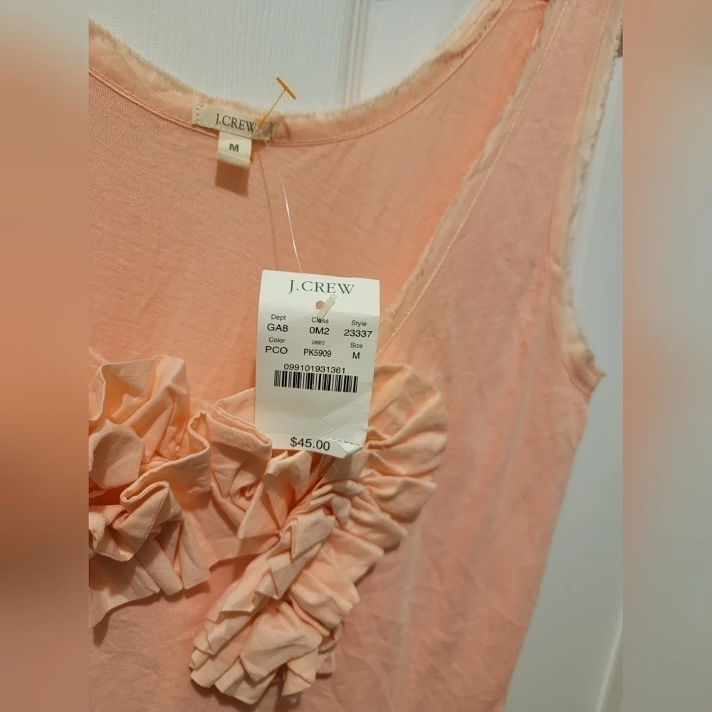 J. Crew  Ruffle Front Distressed Tank Top - Picture 3 of 7